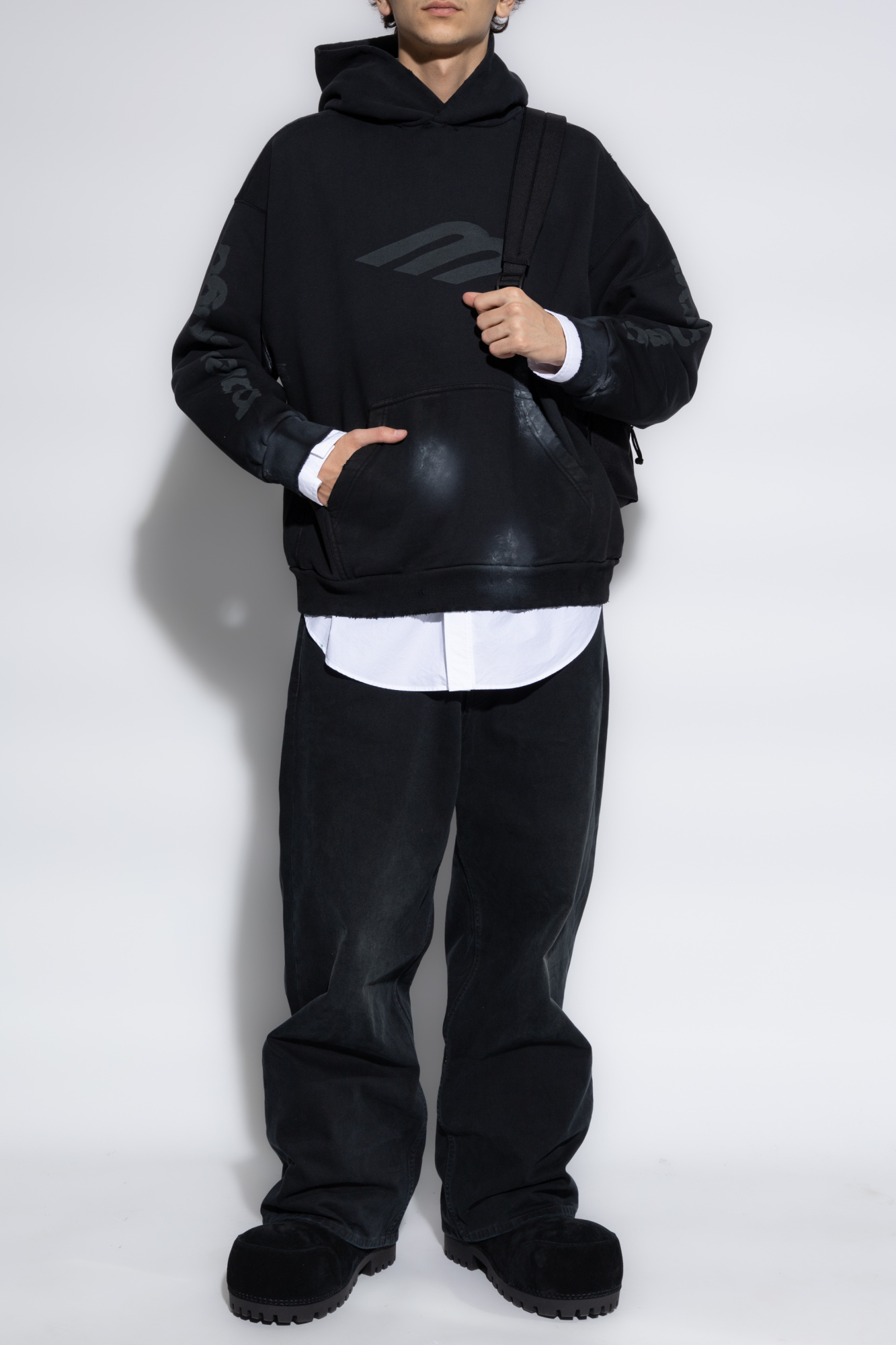 Black Cotton sweatshirt Balenciaga - Vitkac AS